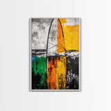 Surfboard Art, Coastal Wall Print, Beach House Decor, Nautical Aesthetic, Ocean Inspired, Contemporary Painting, Canvas Print