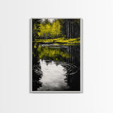 Forest Reflection, Nature Canvas Print, Black and White Photography, Zen Wall Art, Tranquil Home Decor, Modern Landscape Artwork