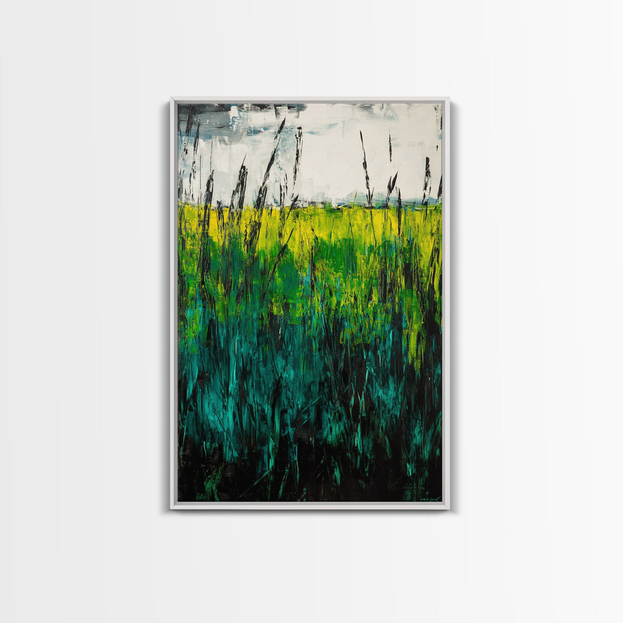 Wheat Field, Landscape Art, Framed Canvas Print, Nature Wall Art, Countryside Painting, Rustic Farmhouse Decor, Bedroom Art