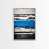 Rolling Waves, Beach Sunset, Blue Ocean, Canvas Print, Coastal Wall Art, Living Room Decor, Nautical Painting, Modern Seascape
