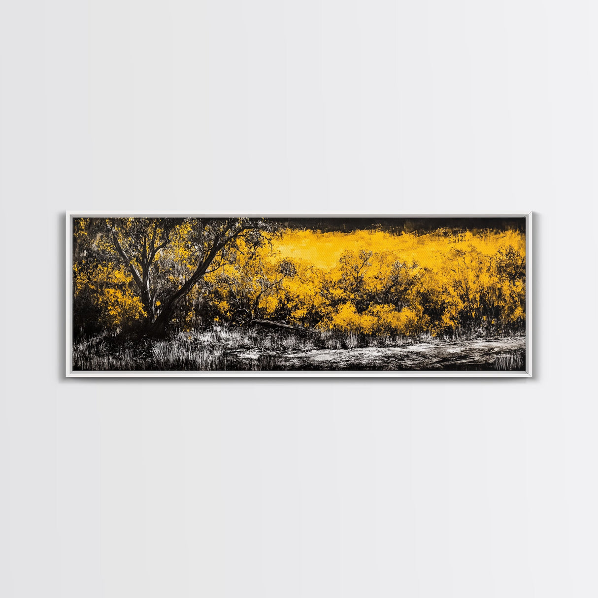 Autumn Forest, Golden Trees, Fall Landscape, Canvas Print, Rustic Wall Art, Nature Lover Decor, Warm Tones, Large Wall Art, Cozy Aesthetic