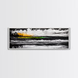 Mountain Reflection, Forest Lake, Scenic Landscape, Nature Canvas Print, Framed Canvas Print, Living Room Art, Wilderness Wall Art