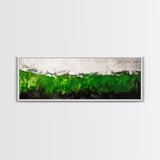 Abstract Green, Modern Minimalist Art, Textured Nature Print, Earthy Wall Decor, Framed Canvas Print, Office Wall Art, Contemporary Home Decor