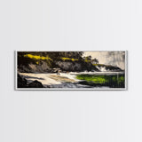 Hidden Cove, Green Waters, Peaceful Beach Scene, Canvas Print, Coastal Landscape Art, Office Wall Art, Tranquil Home Decor