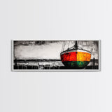 Vibrant Sailboat, Nautical Wall Art, Coastal Decor, Bold Colorful Art, Ocean Theme, Large Statement Piece, Framed Canvas Print, Beach House Art