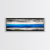 Wild Waves, Ocean Art Print, Coastal Home Decor, Abstract Seascape Painting, Nautical Living Room Art, Beach House Style, Framed Canvas Print