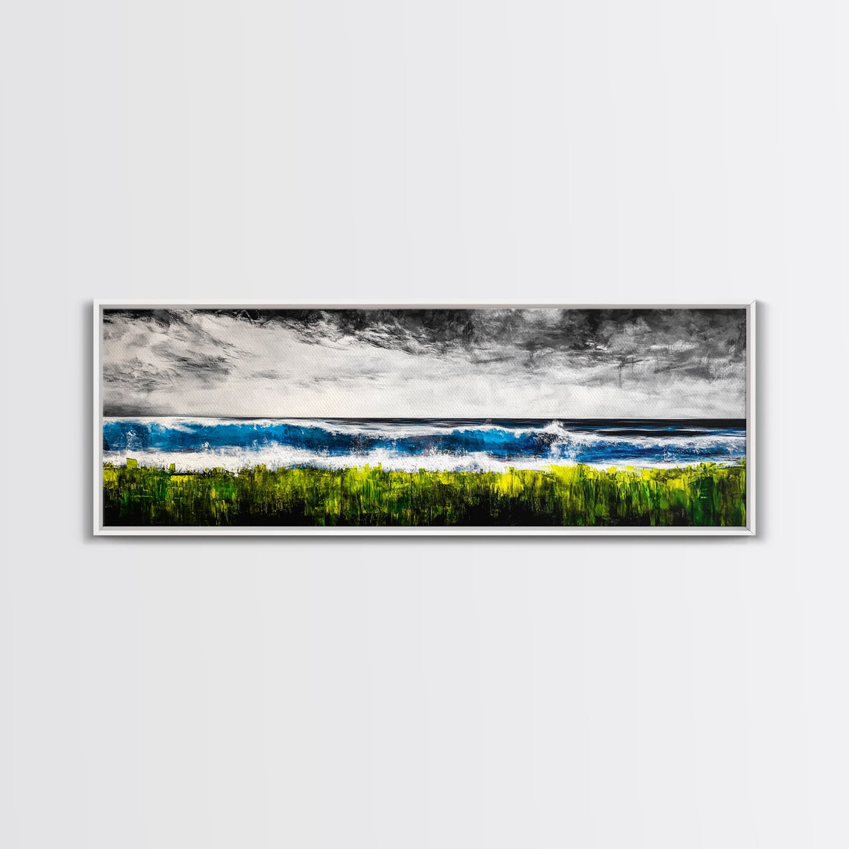 Stormy Pier, Coastal Wall Art, Moody Ocean Print, Beach House Decor, Nautical Themed Home, Black and White Seascape, Canvas Print
