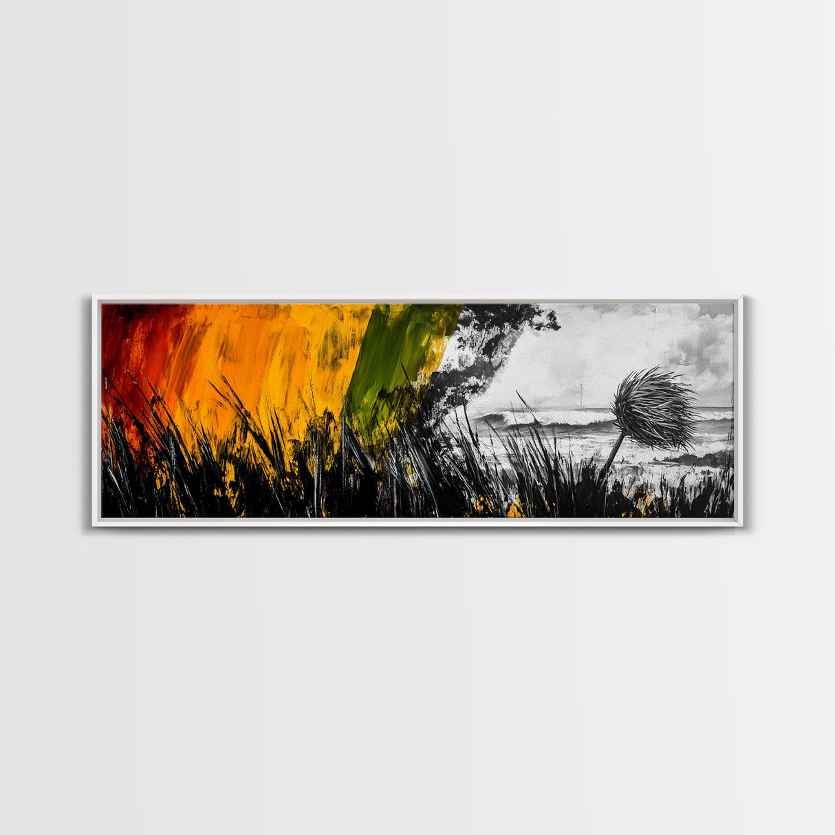 Abstract, Coastal, Windswept, Beach, Canvas Print, Autumn Wall Art, Living Room Decor, Bold Colors, Modern Art, Large Wall Art