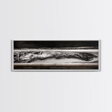 Monochrome, Ocean Waves, Black and White, Canvas Print, Dramatic Seascape, Modern Wall Art, Bedroom Decor, Large Wall Art, Minimalist Art