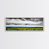 Horizon View, Blue Ocean, Minimalist Seascape, Framed Canvas Print, Coastal Wall Art, Modern Beach Decor, Abstract Water Art, Office Decor