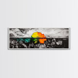 Abstract Floral Art, Floating Flower Print, Modern Botanical Wall Decor, Vibrant Nature Painting, Contemporary Canvas Print, Office Art