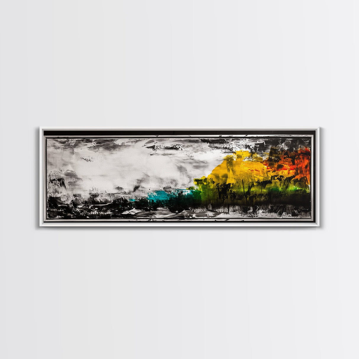 Moody Landscape Painting, Minimalist Nature Art, Rustic Home Decor, Dramatic Wall Art, Modern Abstract Print, Framed Canvas Print