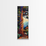Whimsical, Tree, Forest, Nature, Framed Canvas Print, Autumn tree art in impressionist style, perfect Living Room Wall Art or Fall Decor