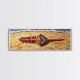 Tribal Arrow Symbol, Colorful Boho Style, Desert Beach Art, Canvas Print, Southwestern Decor, Eclectic Wall Accent