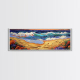 Coastal Wave Art, Beach Shore, Ocean Spray, Sunset Sea Framed Canvas Print, Living Room Wall Art, Modern Tropical Decor