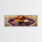 Southwestern Style, Cowboy Art, Desert Vibes, Sunset Palette, Framed Canvas Print, Rustic Western Wall Art, Office Decor, Colorful Home Accent