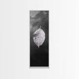 Floating Leaf, Autumn Stillness, Water Reflection, Framed Canvas Print, Fall inspired decor, Bathroom minimalist art, Botanical nature gift