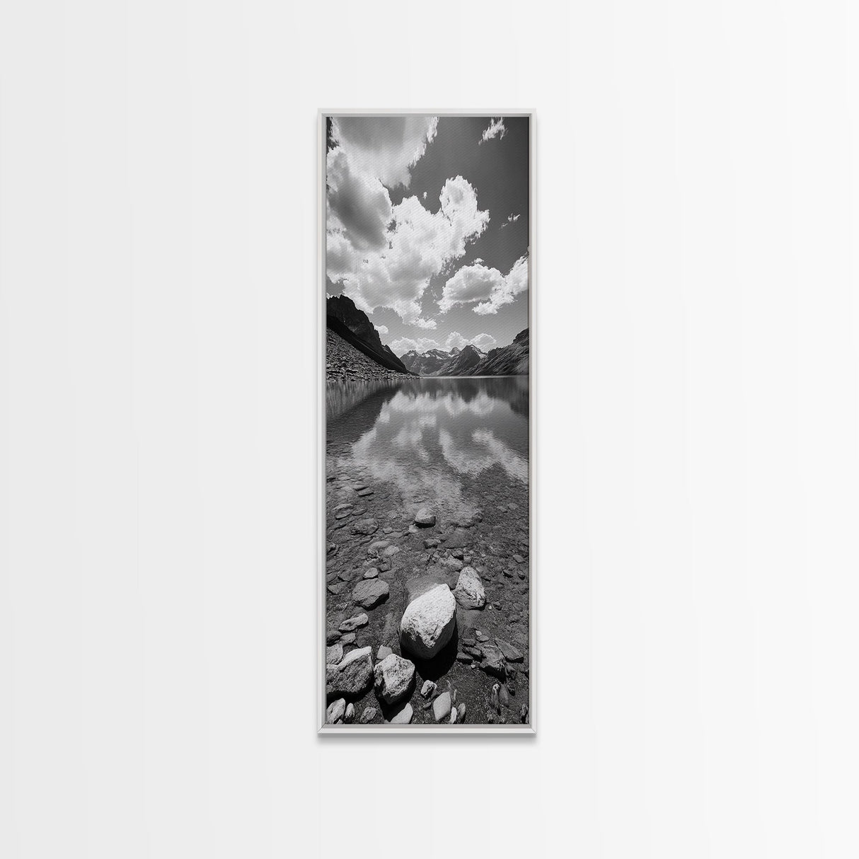 Alpine Lake, Reflections, Clear Water, Tranquil Scenery, Canvas Print, Nature Photography, Framed Canvas Print, Living Room Wall Art