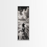 Ocean Adventure, Kayak Journey, Seascape Escape, Framed Canvas Print, Modern Office Wall Art, Coastal Decor, Adventure Photography