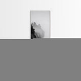 Cliffside Fog, Coastal Mist, Ocean Overlook, Framed Canvas Print, Living Room Wall Art, Monochrome Decor, Moody Landscape, Minimalist Home