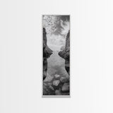 Rocky Ocean Cove, Peaceful Coastal Passage, Zen Nature Art, Framed Canvas Print, Bathroom Print, Coastal Entryway Wall Art, Beach House Decor