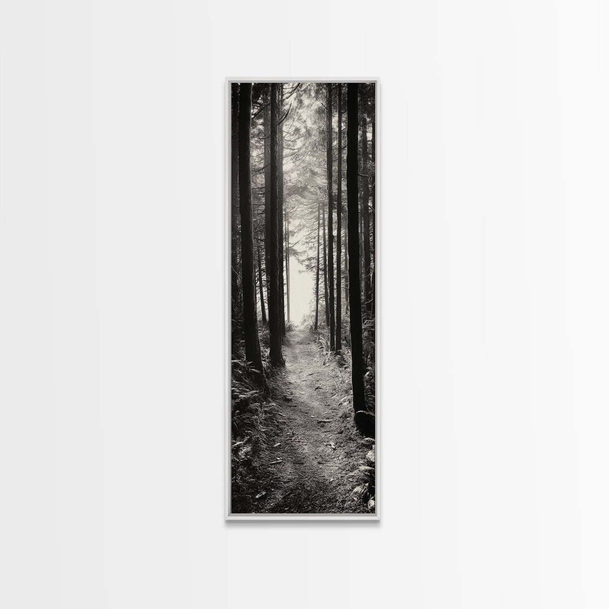 Forest Trail, Woodland Path, Light Through Trees, Nature Escape, Canvas Print, Cabin Wall Art, Cozy Autumn Home Decor, Bedroom Artwork