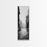 Canyon River, Rugged Passage, Rock Formations, Canvas Print, Nature Explorer Decor, Living Room or Cabin Rustic Wall Art, Bathroom Art