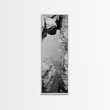 Tidal Pool, Coastal Rock, Still Water, Natural Texture, Framed Canvas Print Earth Tone Decor, Zen Bathroom Art, Modern Minimalist Nature Wall Print