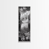 Coastal Cliff Path, Ocean Serenity, Rock Wall Art, Seascape Photography, Framed Canvas Print, Modern Coastal Decor, Bedroom Wall Art