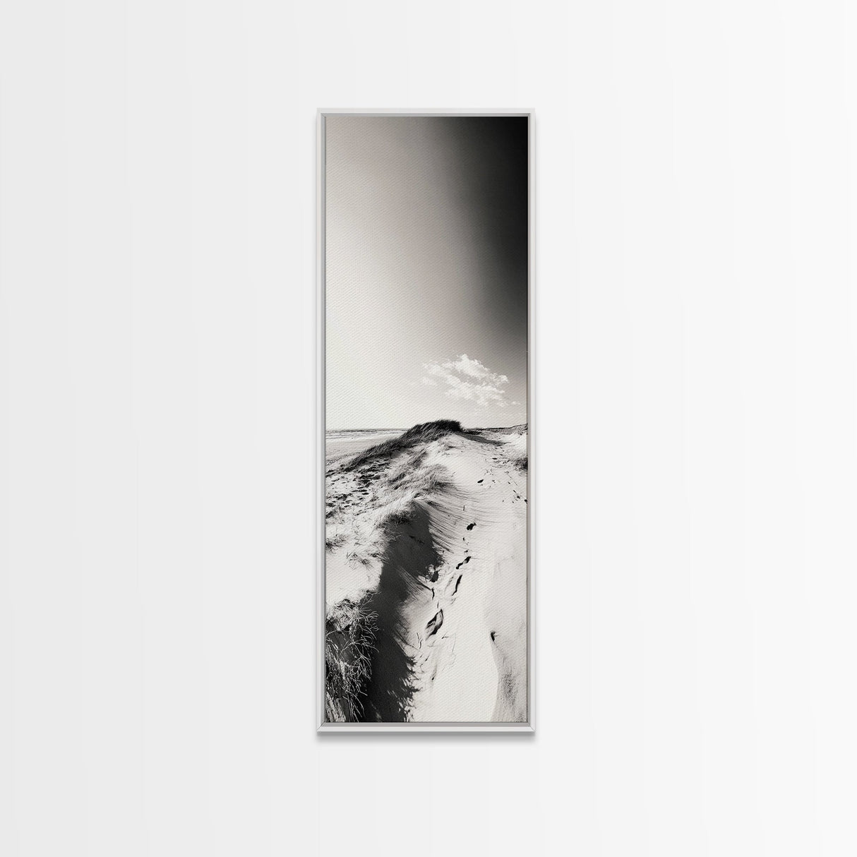Sand Dunes Art, Coastal Minimalism, Desert Beach Wall Decor, Neutral Living Room Style, Framed Canvas Print, Nature Boho Aesthetic