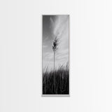 Solitary Grass Print, Minimalist Field Art, Tall Grass Photography, Rustic Bedroom Wall Decor, Framed Canvas Print, Fall Nature Vibe