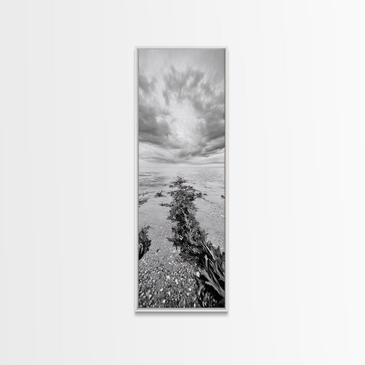 Seaweed Trail, Ocean Depth, Coastal Texture, Shoreline Calm, Marine Inspired Canvas Print, Minimalist Bathroom Wall Art, Ocean Decor