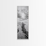 Seaweed Trail, Ocean Depth, Coastal Texture, Shoreline Calm, Marine Inspired Canvas Print, Minimalist Bathroom Wall Art, Ocean Decor