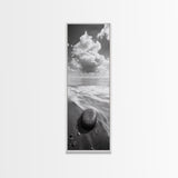 Beach Stone, Ocean Foam, Rolling Waves, Canvas Print, Nature Inspired Art, Coastal Decor, Serene Living Room Wall Art, Tranquil Design