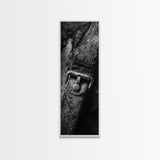 Leather Strap, Worn Texture, Rustic Detail, Framed Canvas Print, Industrial Wall Decor, Masculine Style, Close-Up Texture Art