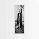 Coastal Decay, Metal Anchors, Beach Remnants, Nautical Texture Canvas Print, Industrial Entryway Wall Art, Rustic Coastal Style