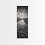Rippling Water, Pebble Riverbed, Radiant Sunset, Peaceful Reflection, Canvas Print, Zen Art, Bathroom Wall Art, Nature Calm Decor