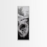 Ocean Vortex, Surreal Wave, Abstract Seascape, Dramatic Sea, Canvas Print, Statement Art, Modern Living Room Wall Art, Bold Decor