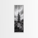 Lone Pine Tree, Forest Mood, Wilderness Art, Framed Canvas Print, Minimalist Wall Decor, Cabin Art, Neutral Fall Tones, Nature Lover Gift