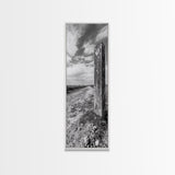 Trail Marker, Countryside Path, Rustic Journey, Canvas Print, Outdoor Adventure Wall Art, Neutral Fall Decor, Minimalist Hallway Art