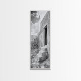 Desert Adobe Home, Old World Architecture, Earth Tone Wall Decor, Boho Rustic Print, Minimalist Entryway Art, Canvas Print