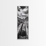 Stone Water Channel, Ancient Pathway Art, Moody Landscape Photography, Historical Wall Decor, Study or Hallway Accent, Canvas Print