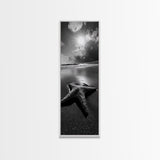 Starfish Beach Sun, Seaside Nature Print, Ocean Wildlife Photography, Summer Coastal Art, Living Room Accent, Framed Canvas Print