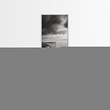 Coastal Cliff, Ocean Horizon, Nature Photography, Dramatic Skies, Framed Canvas Print, Modern Beach Wall Art, Minimalist Landscape Decor
