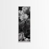 Desert Flower, Cactus Bloom, Southwest Charm, Bold Nature Art, Framed Canvas Print, Kitchen Wall Art, Boho Western Home Decor