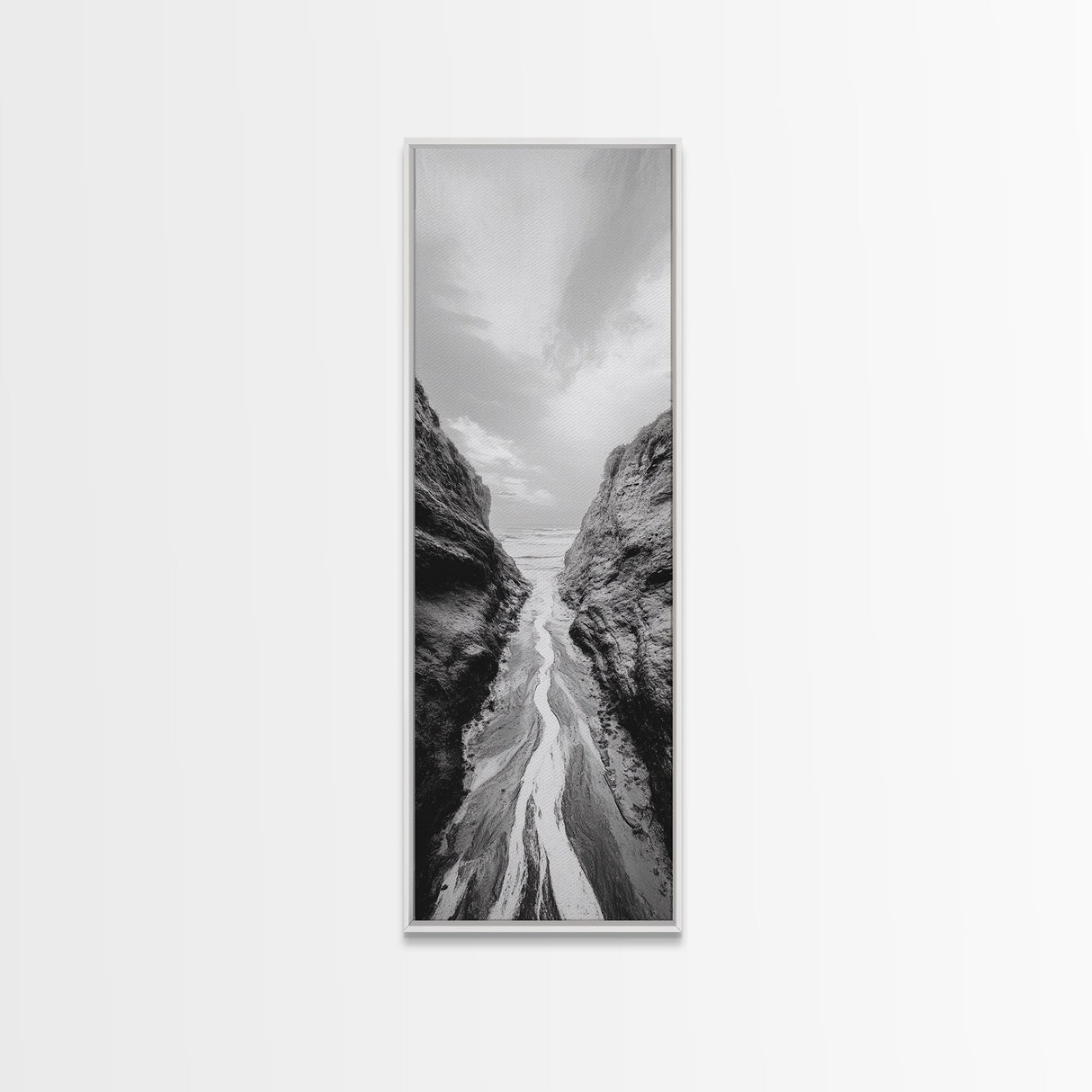 Canyon Stream Path, Ocean Rock Passage Art, Nature Landscape Photography, Canvas Print, Bathroom Wall Decor, Modern Coastal Art