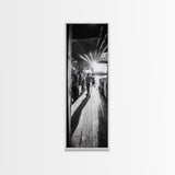 Dockside Market Light, Urban Waterfront Print, Golden Hour Street Scene, Canvas Print, Kitchen Wall Art, Moody City Photography