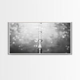 Fishing Pole, Water Focus, Tranquil Reflections, Minimalist Angler Art, Canvas Print, Cabin Wall Art, Lakehouse Decor