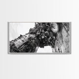 Coastal Texture, Tidepool Abstract, Modern Ocean Nature, Framed Canvas Print, Bathroom Wall Art, Marine Minimalist Photography