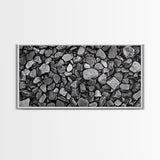 Natural Stone Texture, Dark Rock Pattern, Earthy Wall Background, Canvas Print, Office Wall Art, Modern Industrial Style, Minimalist Style